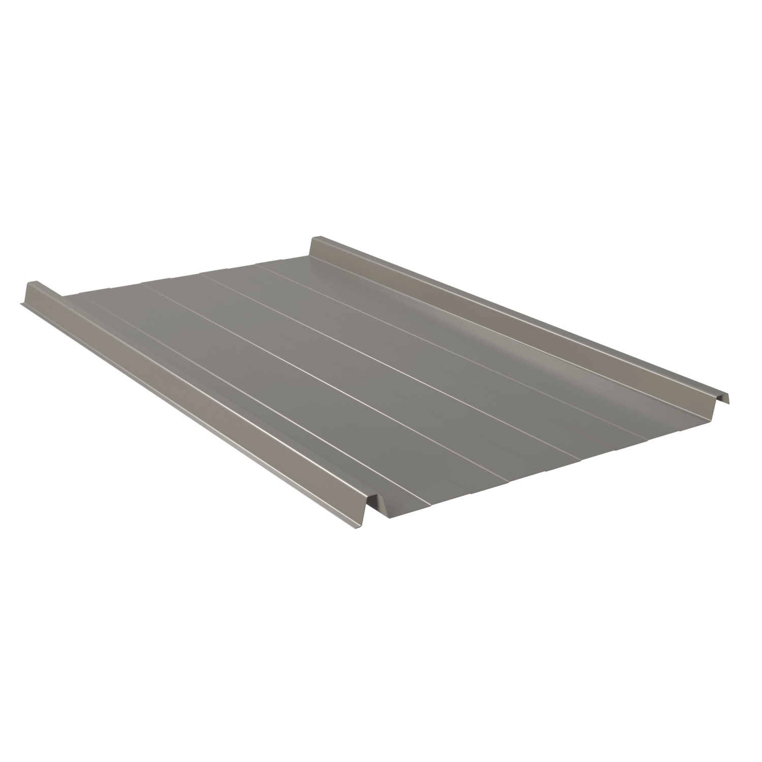 Trapezblech Dach 33/500 | Stehfalzblech | Stahl | Beschichtung 25 µm | 0,5 mm | mit Prägung | RAL 9007 Graualuminium mit 1000 g/m² Antikondensvlies