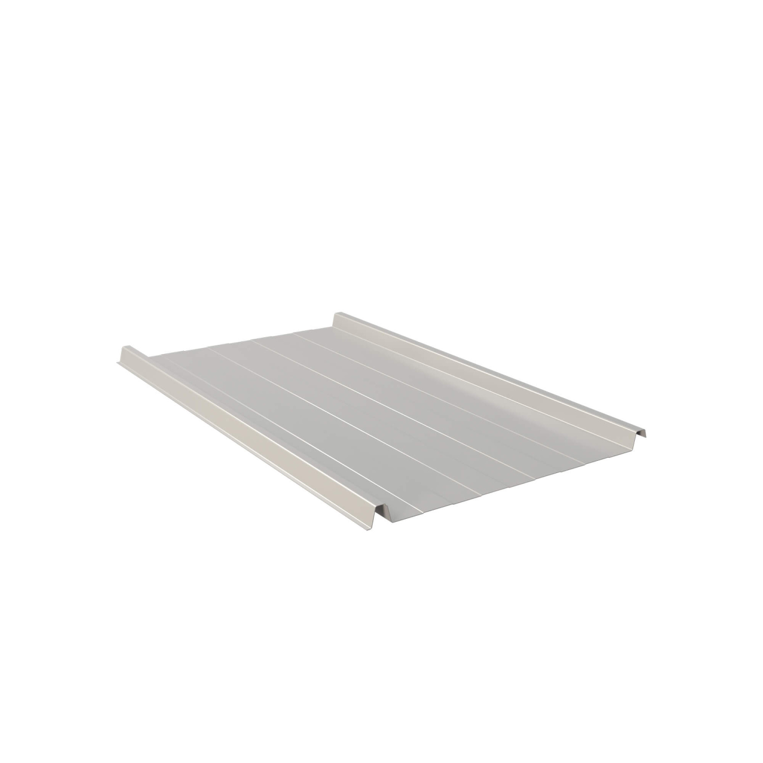 Alu-Trapezblech Dach 33/500 | Stehfalzblech | Aluminium | Beschichtung 25 µm | Stärke 0,7 mm | mit Prägung | RAL 9006 Weißaluminium mit 1000 g/m² Antikondensvlies
