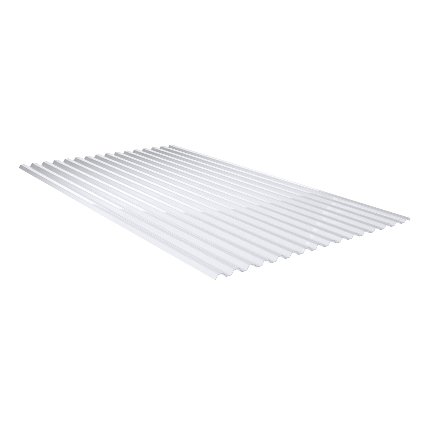 PVC Spundwandplatte 70/18 | Klarbläulich | 1,0 mm | 7000 mm