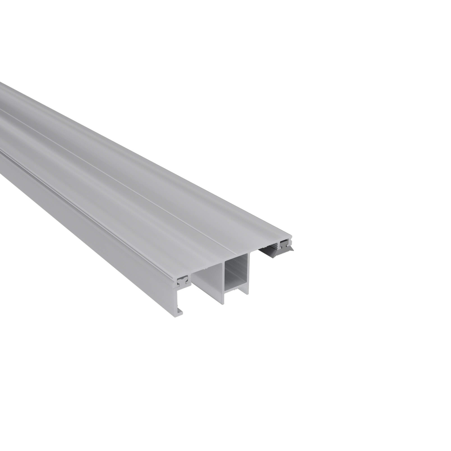 Verlegeprofil DUO Alu-Oberprofil | Rand | Breite 60 mm | Länge 6000 mm | Für 10 mm Stegplatten