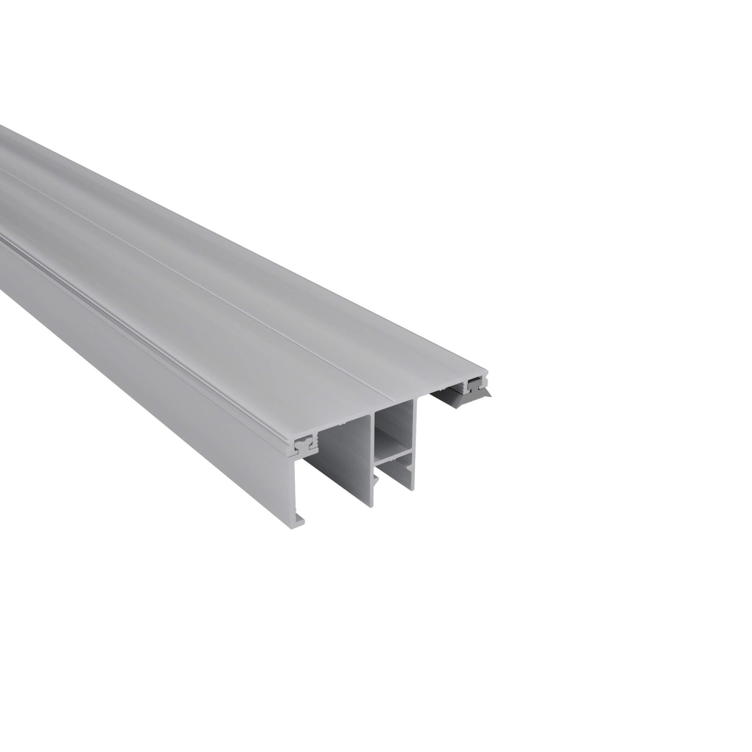 Verlegeprofil DUO Alu-Oberprofil | Rand | Breite 60 mm | Länge 3500 mm | Für 16 mm Stegplatten