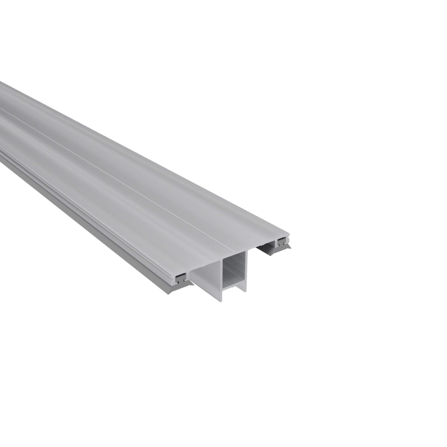 Verlegeprofil DUO Alu-Oberprofil | Mitte | Breite 60 mm | Länge 3500 mm | Für 10 mm Stegplatten