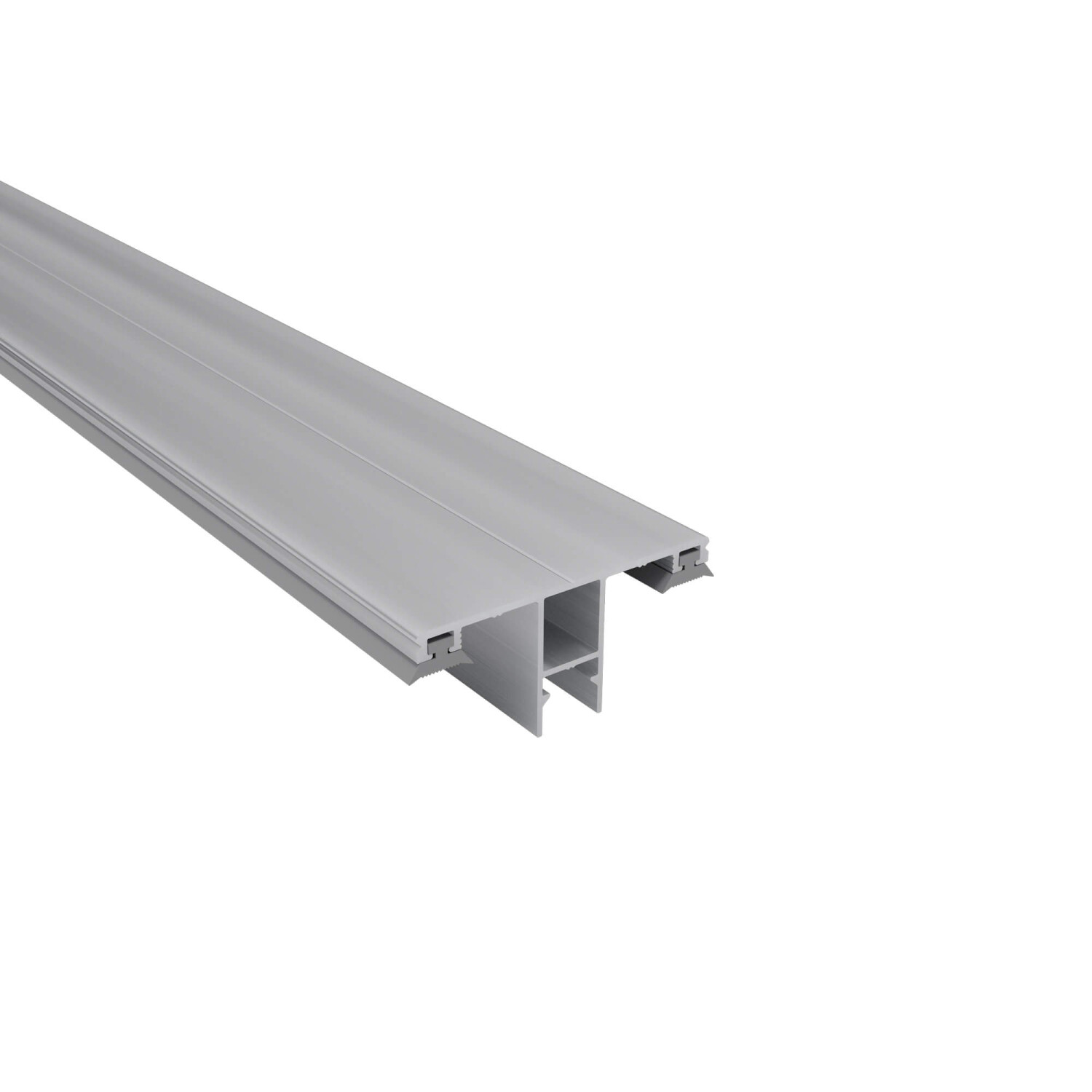 Verlegeprofil DUO Alu-Oberprofil | Mitte | Breite 60 mm | Länge 4500 mm | Für 16 mm Stegplatten