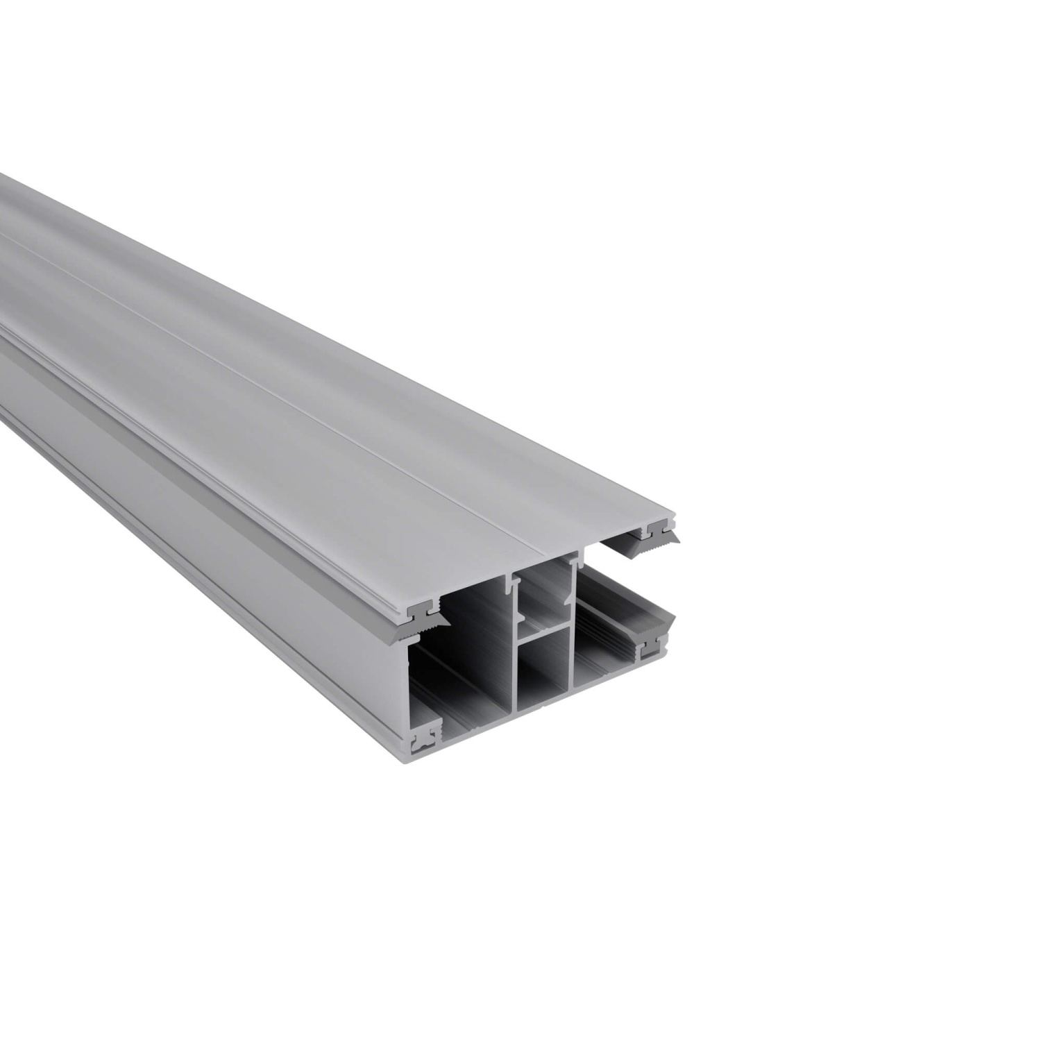 Verlegeprofil DUO Alu/Alu | Rand | Breite 60 mm | Länge 7000 mm | Für 16 mm Stegplatten