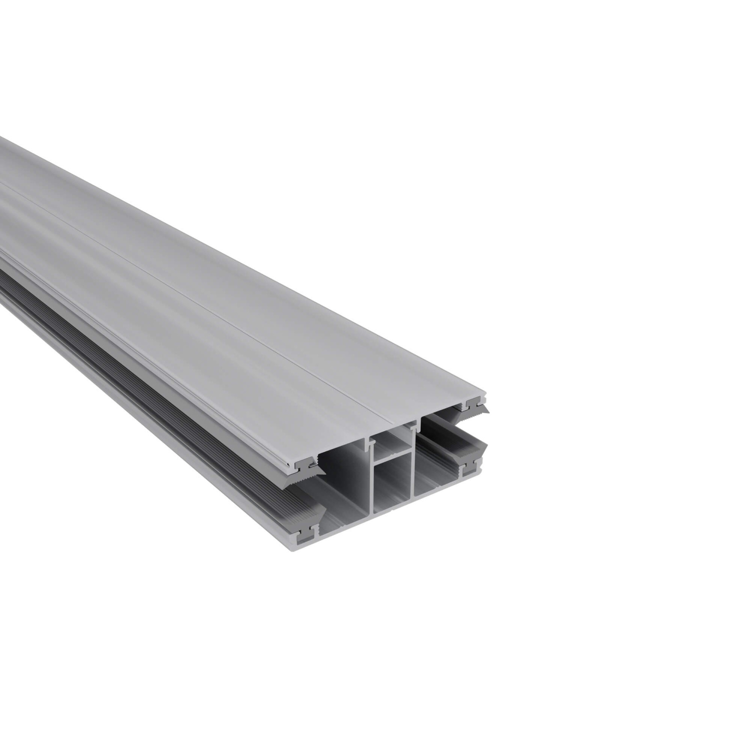 Verlegeprofil DUO Alu/Alu | Mitte | Breite 60 mm | Länge 4500 mm | Für 10 mm Stegplatten