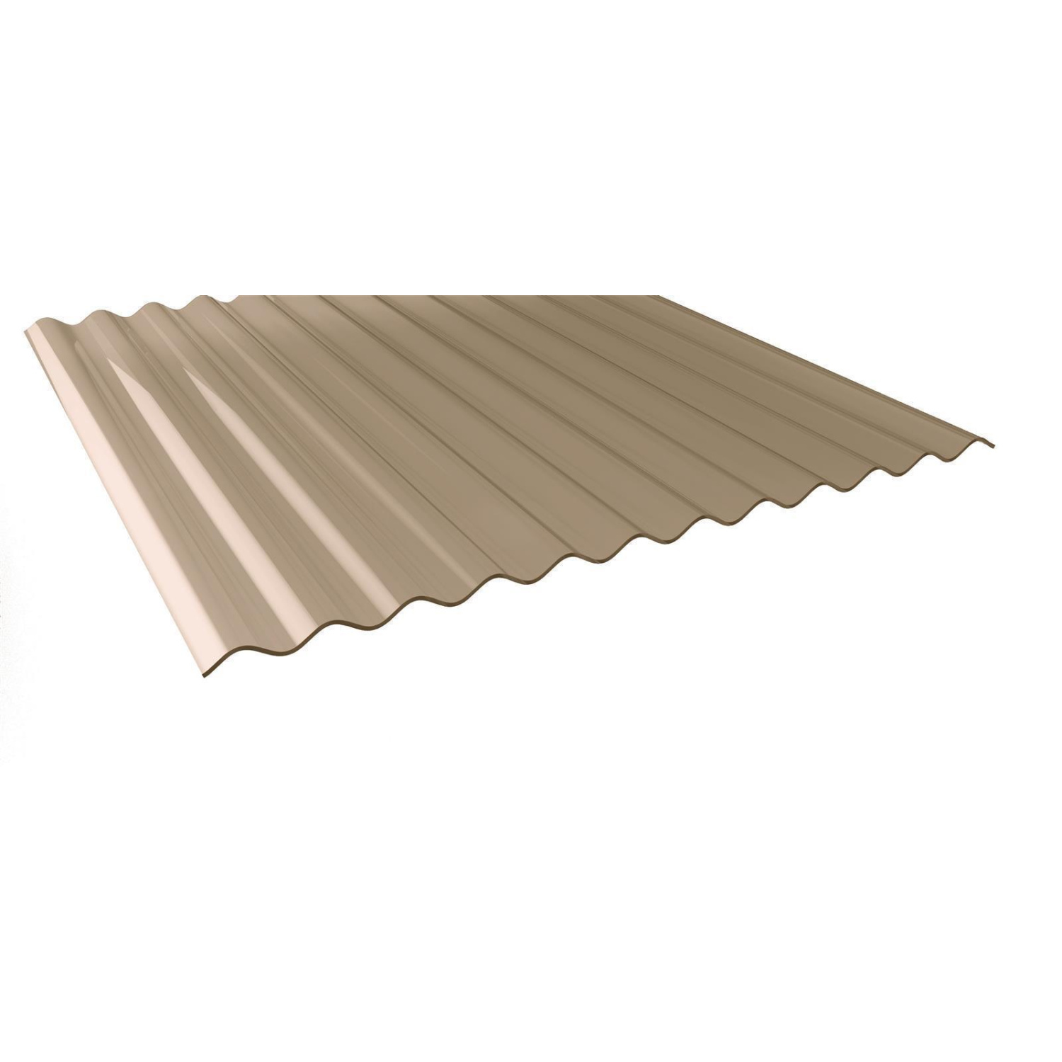PVC Wellplatte 76/18 | 1,2 mm | Bronze | 2000 mm
