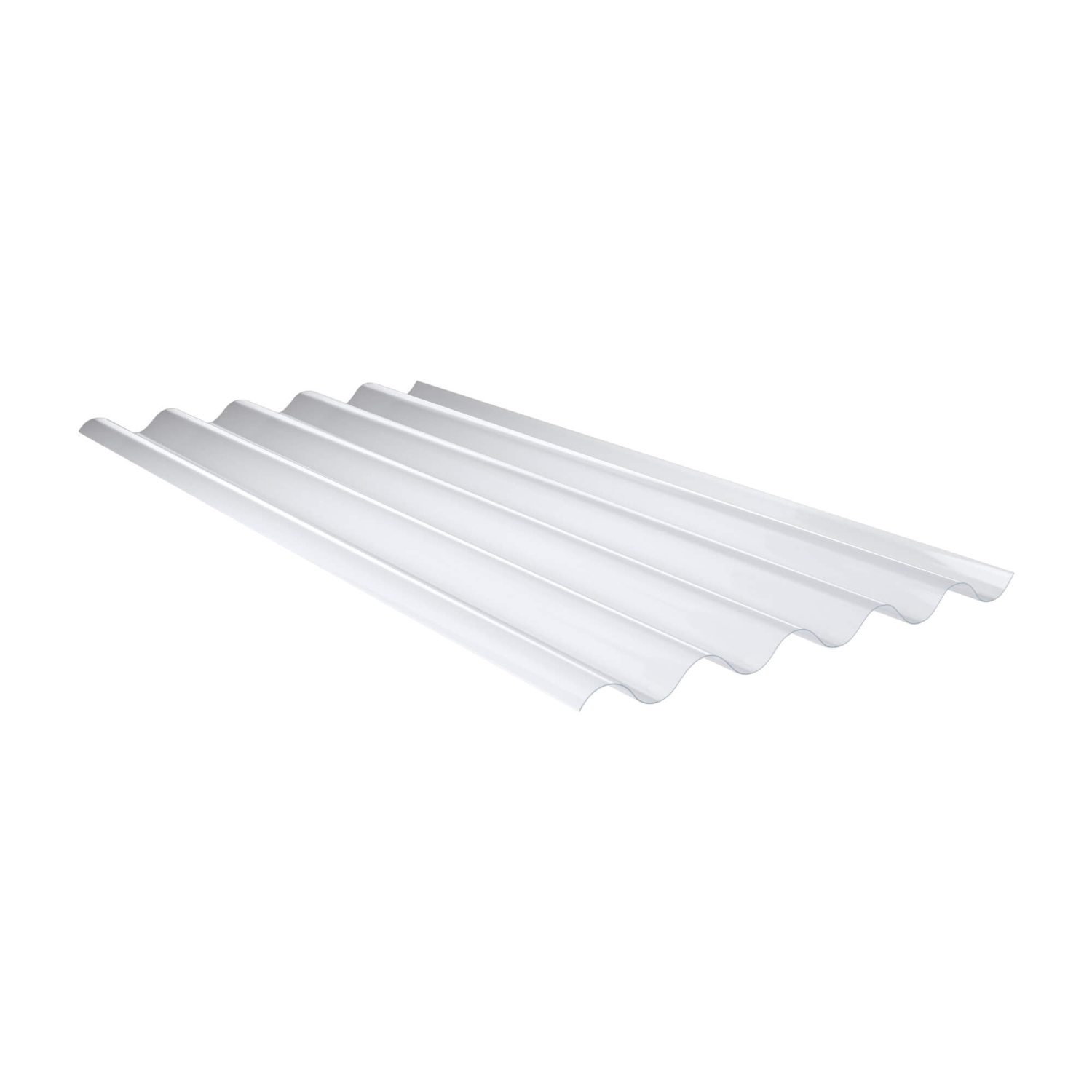 PVC Wellplatte Profil 5 | 1,4 mm | Klarbläulich | 1600 mm