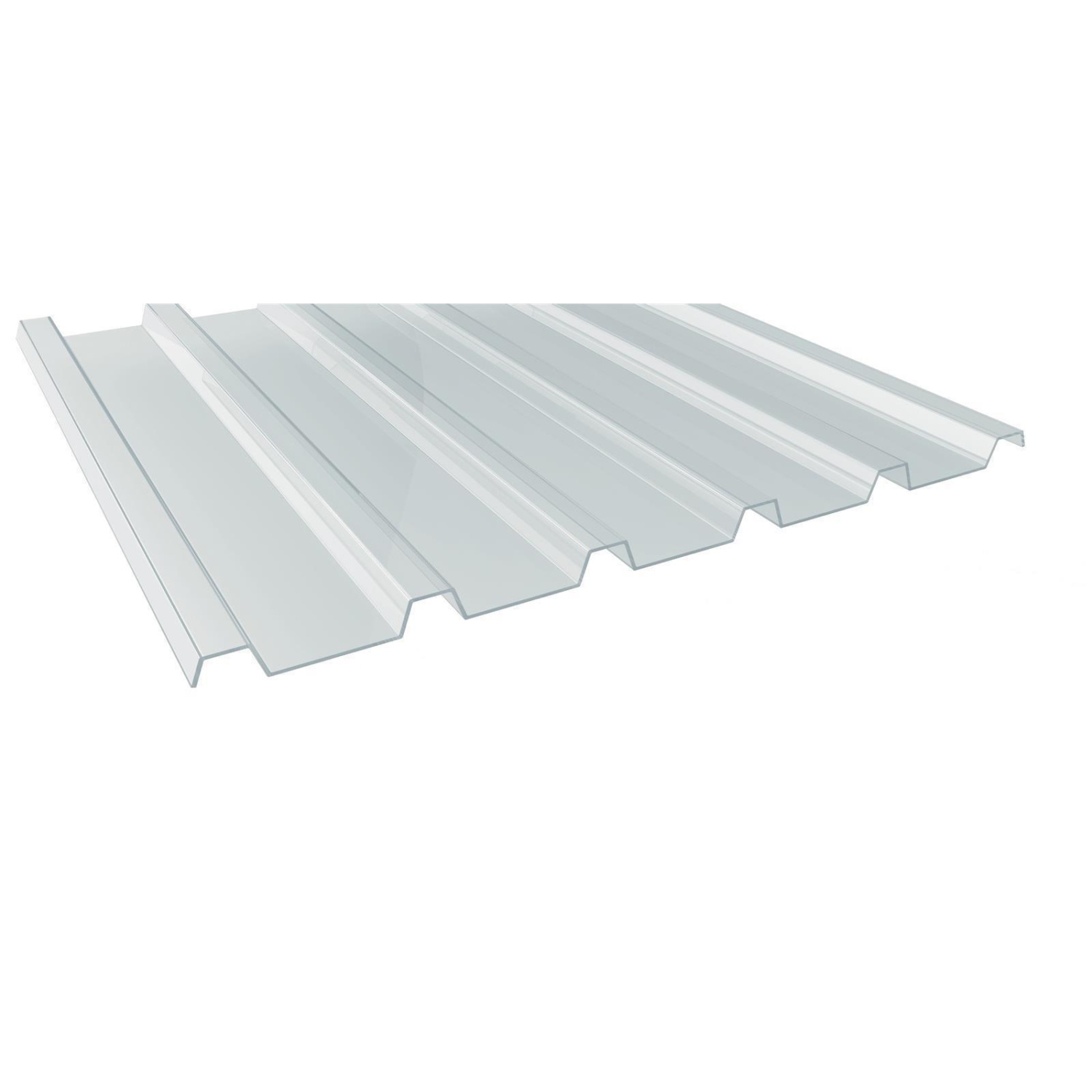 PVC Lichtplatte Profil 40/183 | 1,5 mm | Klarbläulich | 3000 mm