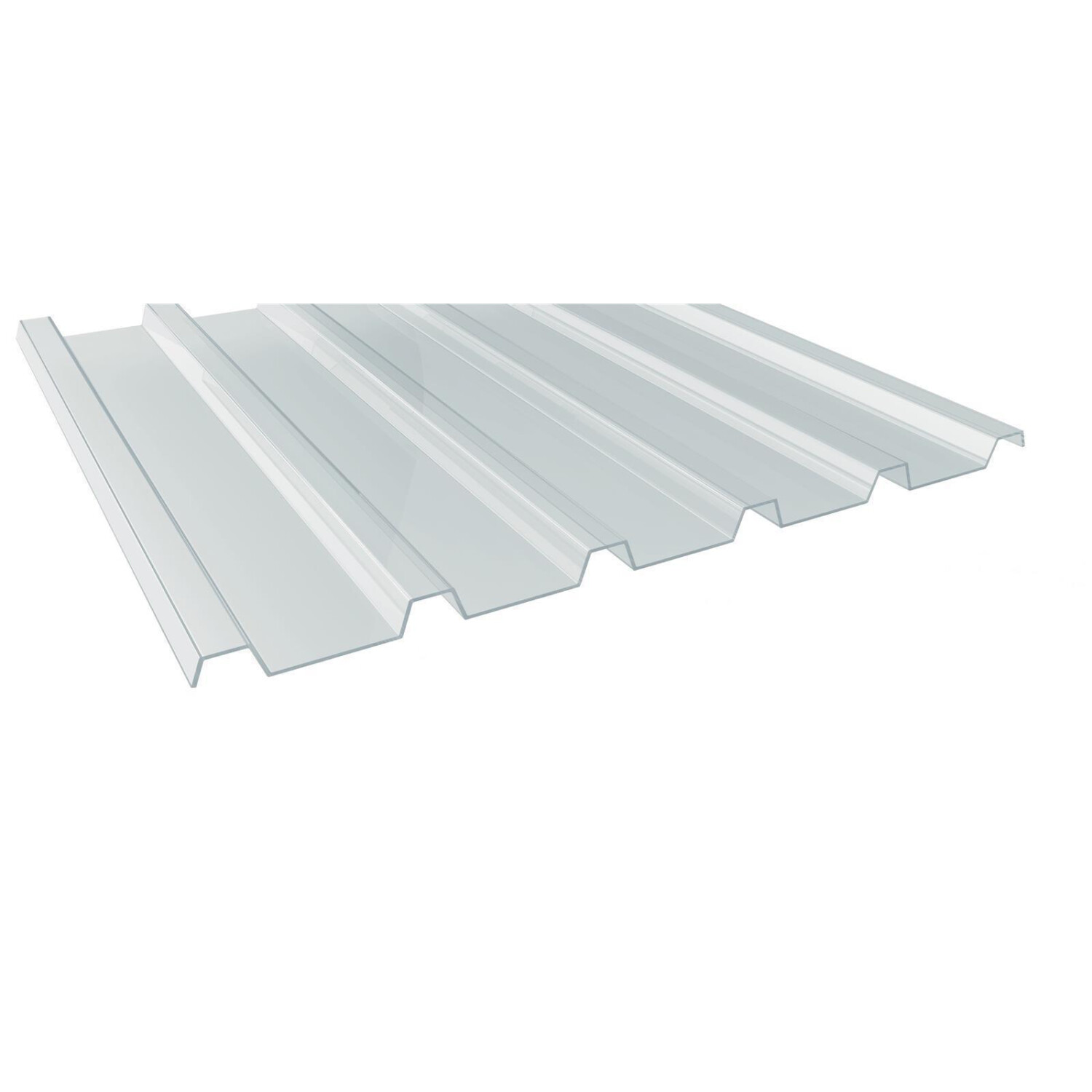 PVC Lichtplatte Profil 40/183 | 1,5 mm | Klarbläulich | 3500 mm