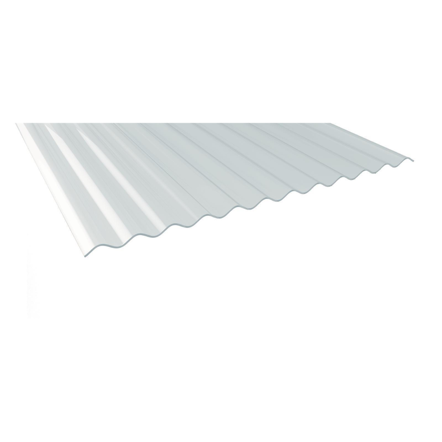 PVC Wellplatte 76/18 | 1,3 mm | Klarbläulich | 2000 mm