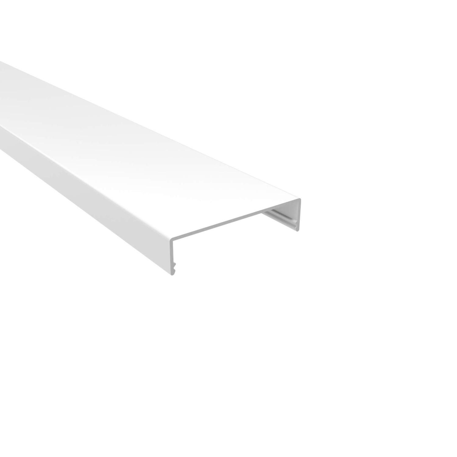 Verlegeprofil DUO Alu-Klemmdeckel 60 mm 2000 mm Weiß