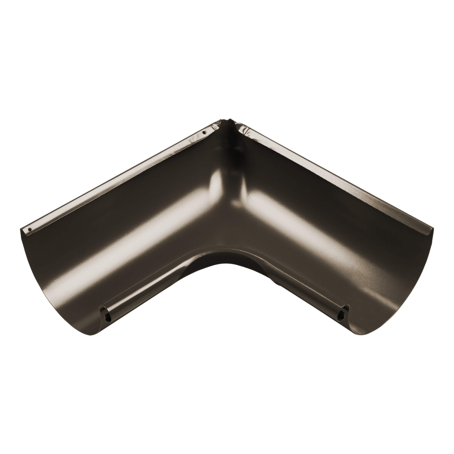 Rinneninnenwinkel 90° für Plastal Metall Dachrinnen 125 mm Braun