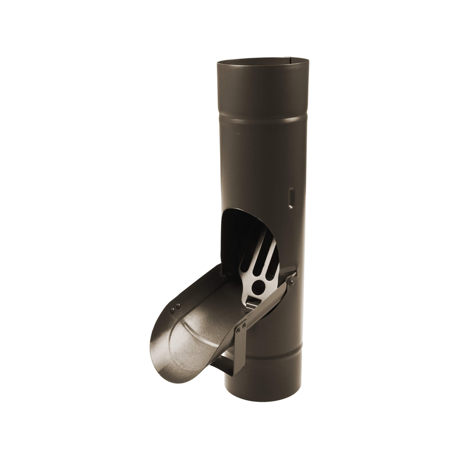 Regenwasserfänger für Plastal Metall Dachrinnen 100 mm Braun