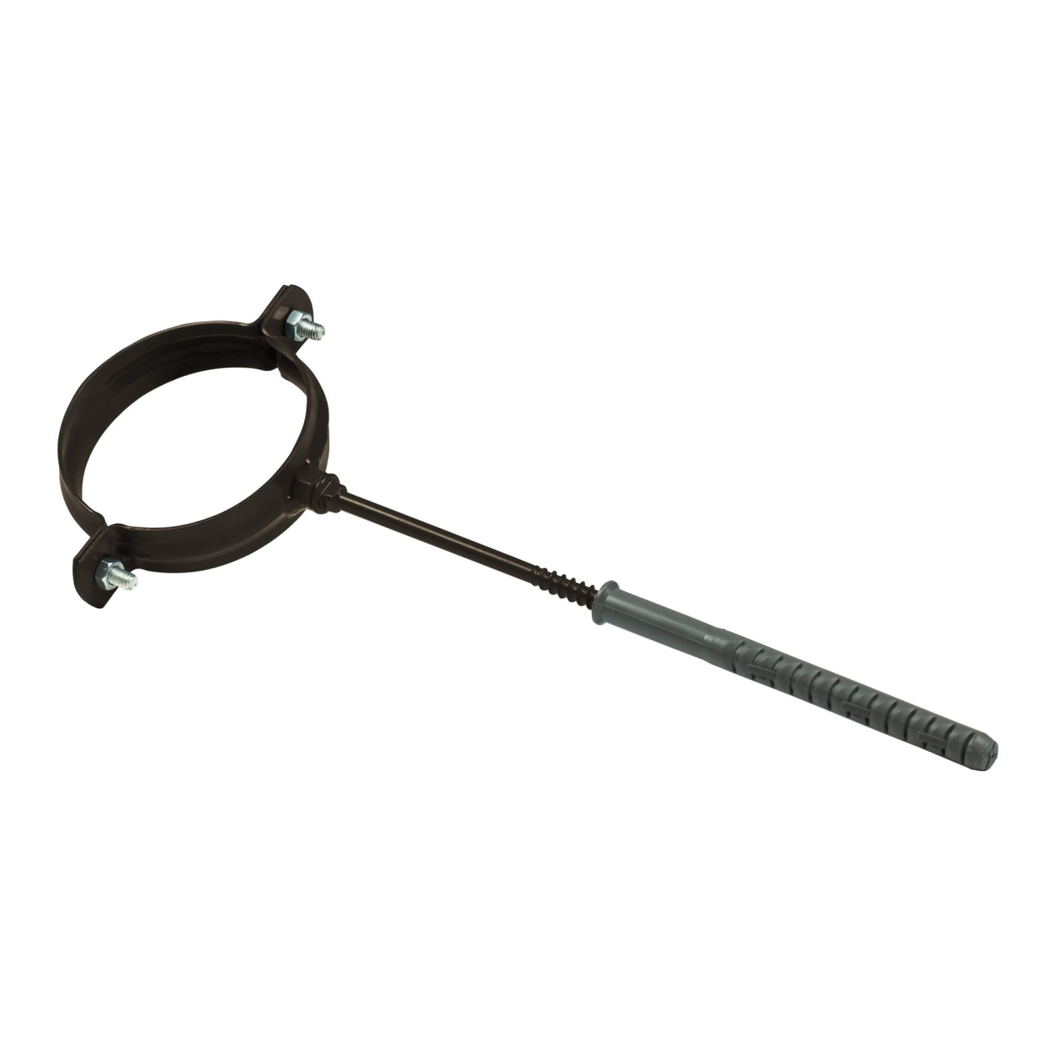 Fallrohrschellen mit Schraubstift für Plastal Metall Dachrinnen 100 mm 140 mm Braun