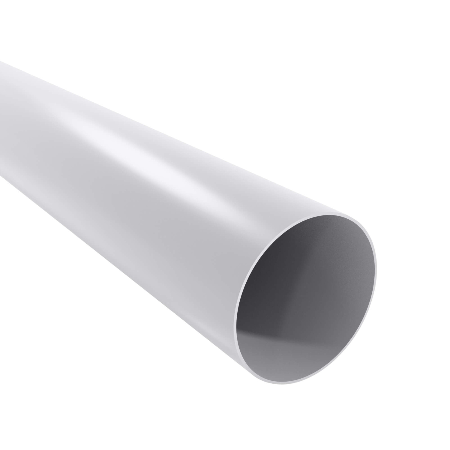 Regenfallrohr für Plastmo PVC Dachrinnen 90 mm 3000 mm Grau