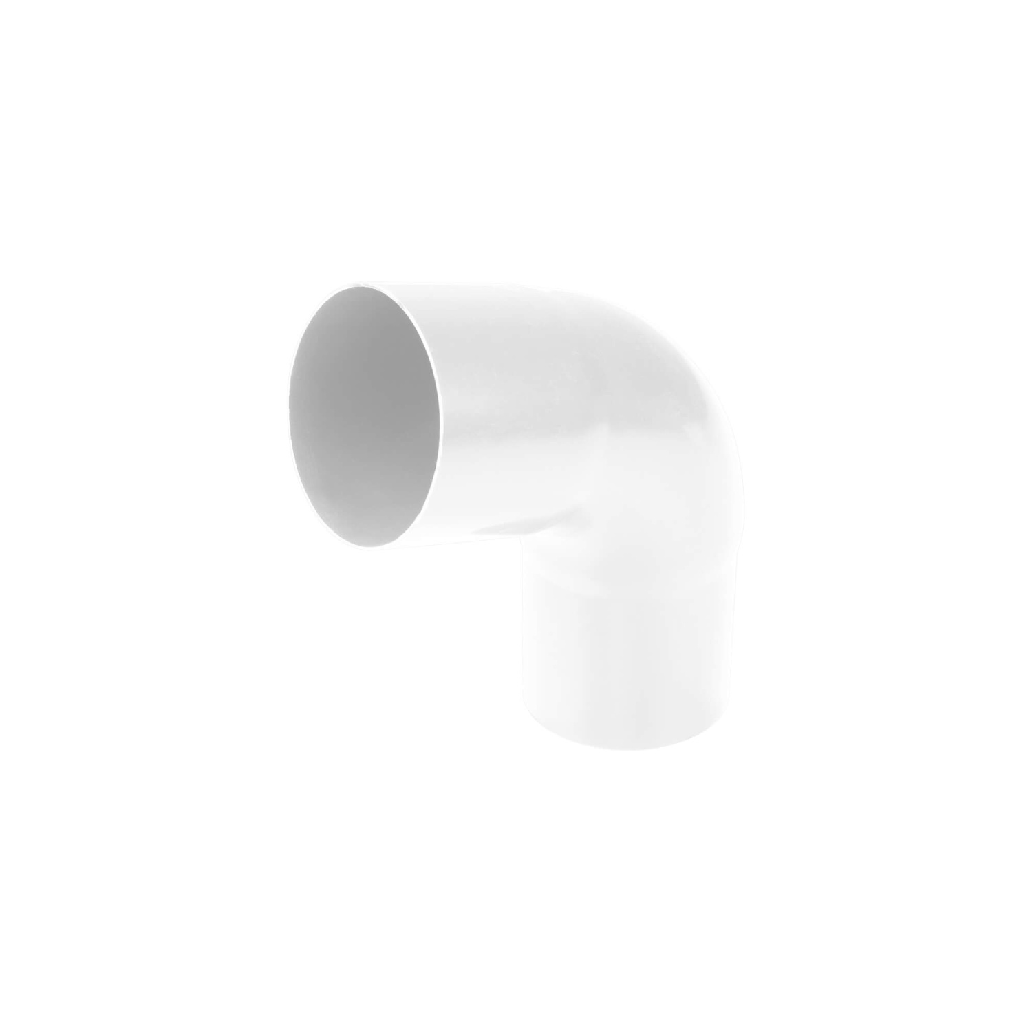 Fallrohrbogen 75° für Plastmo PVC Dachrinnen 75 mm Weiß