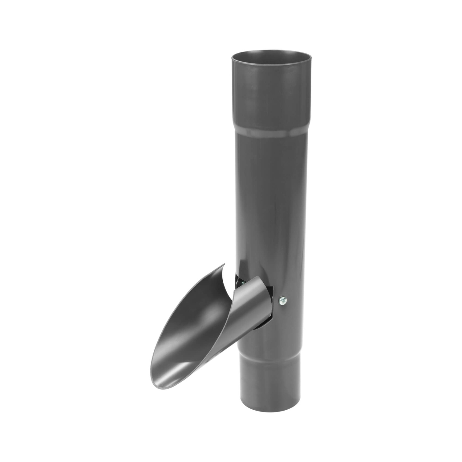 Regenwasserfänger für Plastmo PVC Dachrinnen 90 mm Graphit