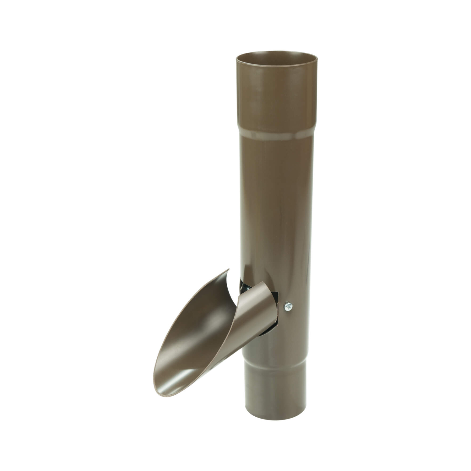 Regenwasserfänger für Plastmo PVC Dachrinnen 90 mm Braun