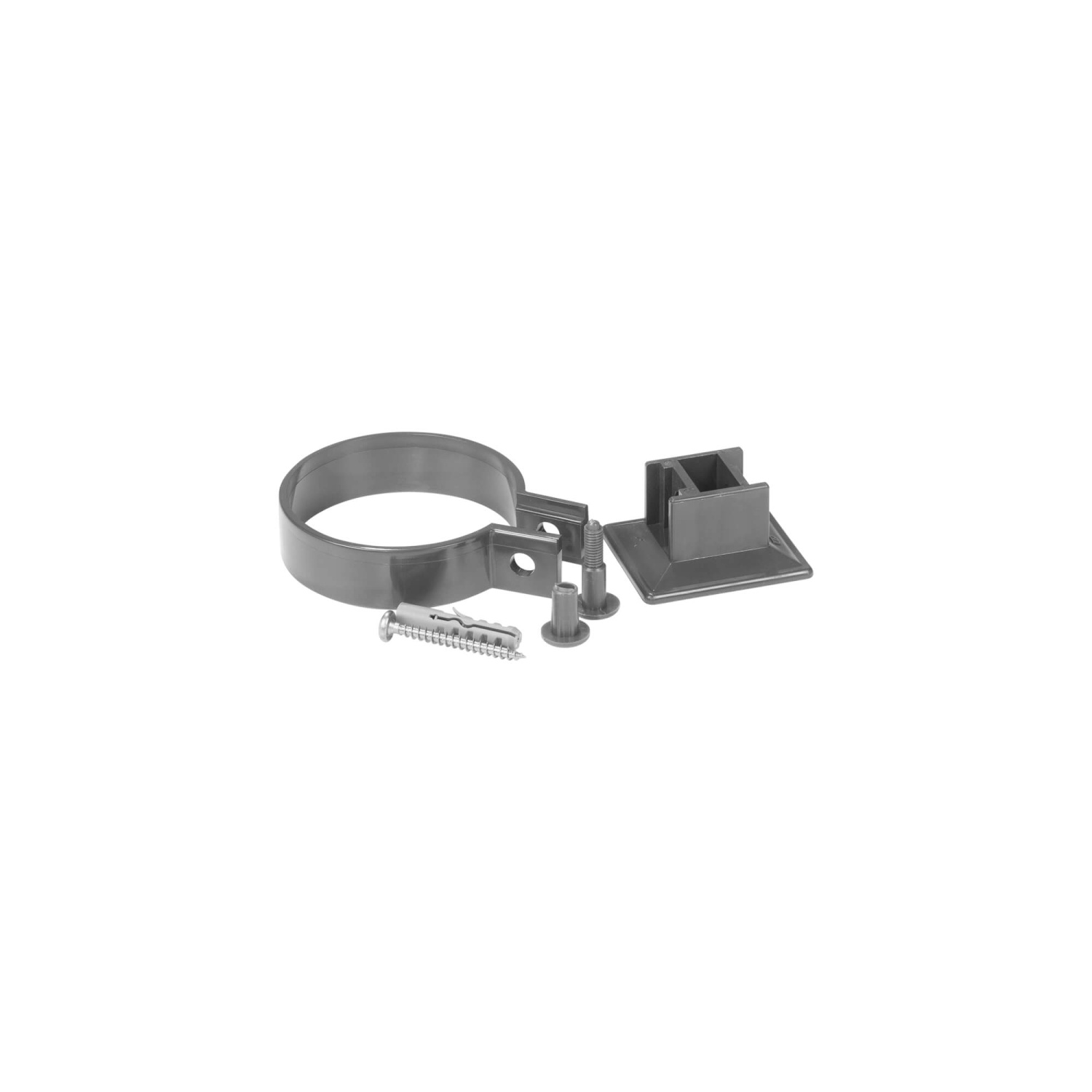Fallrohrschellen für Plastmo PVC Dachrinnen 110 mm Graphit