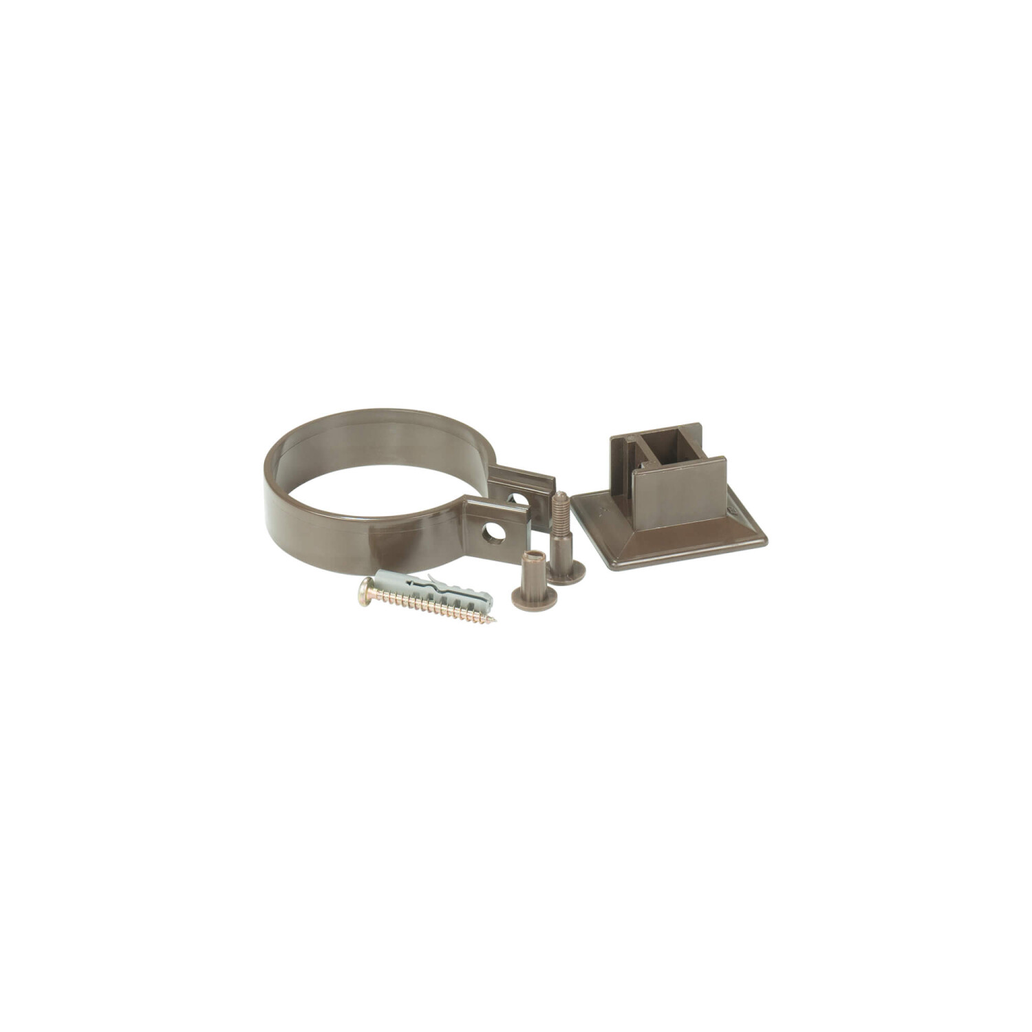 Fallrohrschellen für Plastmo PVC Dachrinnen 110 mm Braun