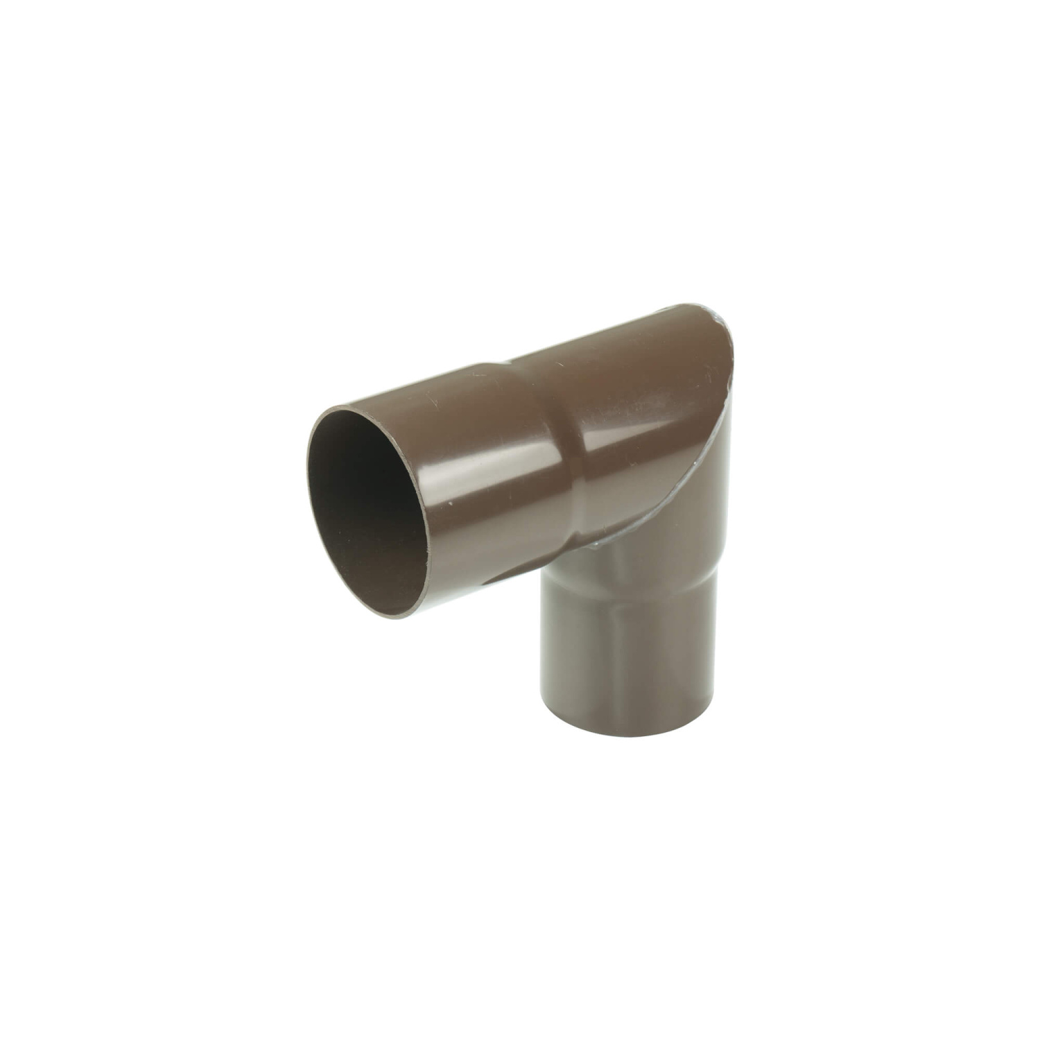Fallrohrbogen 90° für Plastmo PVC Dachrinnen 75 mm Braun