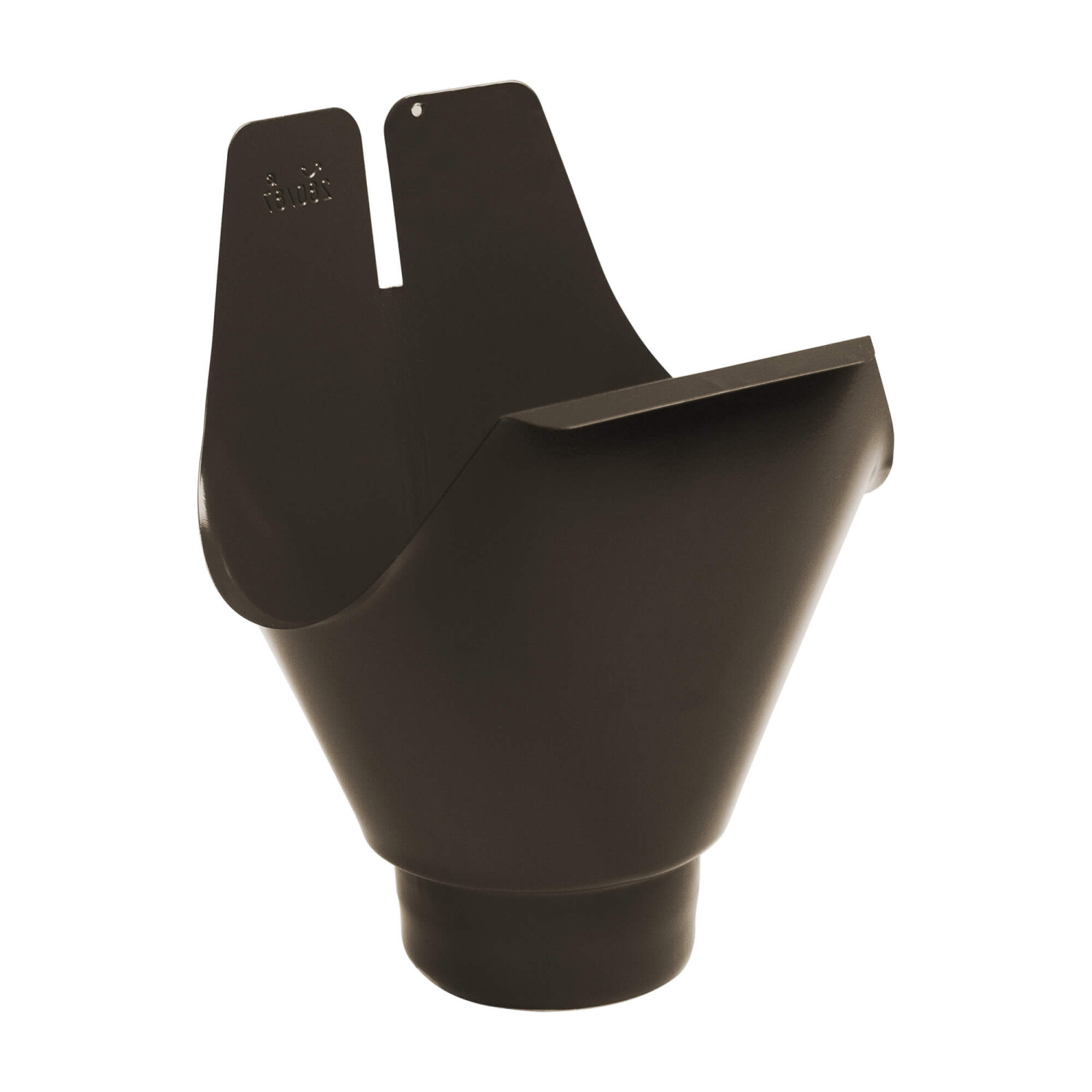 Rinnenablauf für Plastal Metall Dachrinnen 125 mm Braun