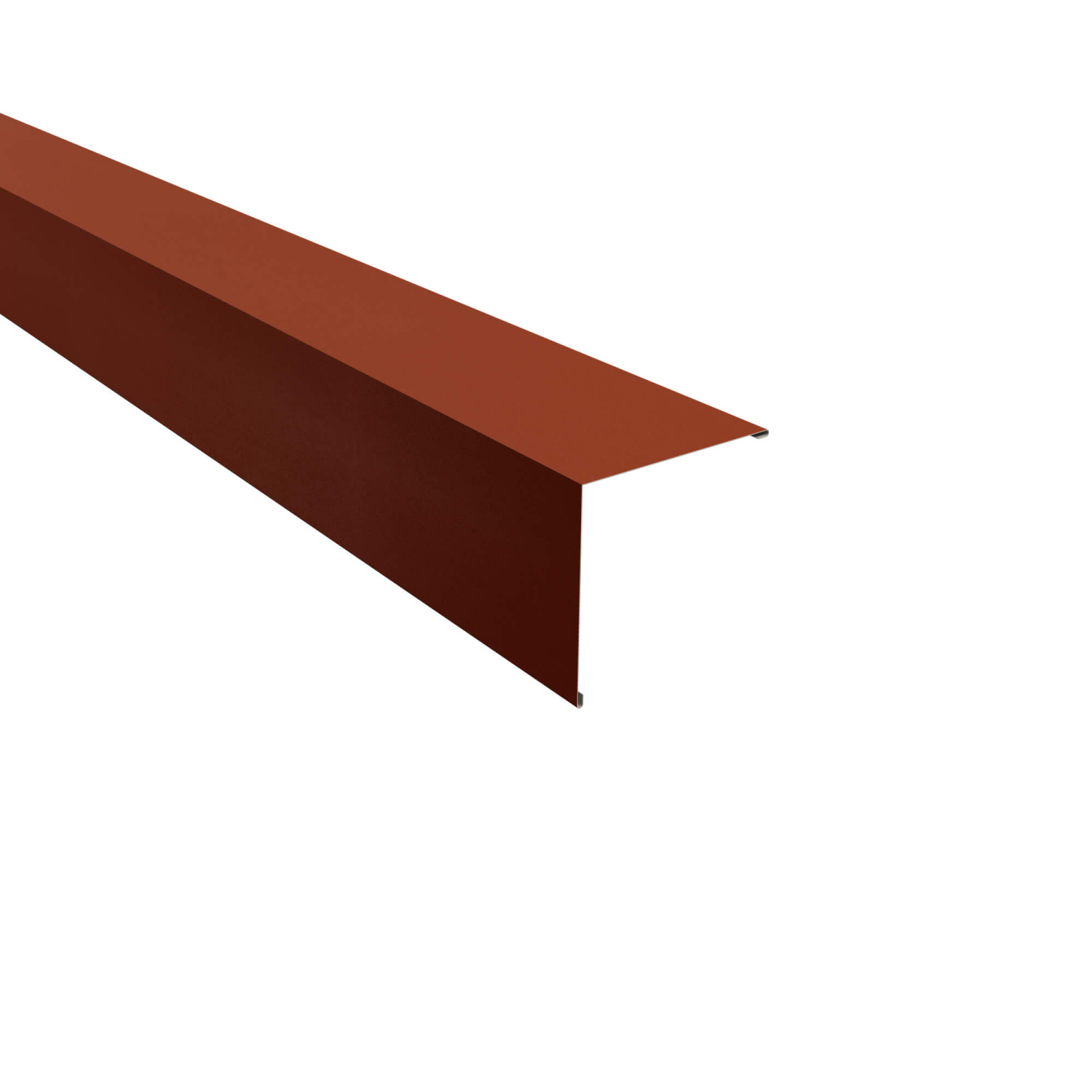 Außenecke | Beschichtung 35 µm | Stahl 0,5 mm | 140 x 140 mm glatt | RAL 8004 Ziegelrot