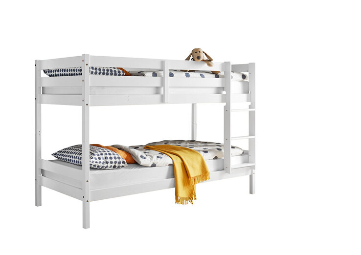 Etagenbett Moritz Massivholz Kiefer weiß gewachst