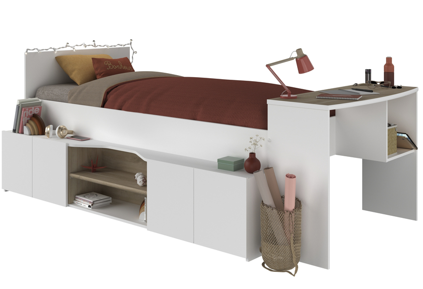 Parisot Hochbett Cleo 1 90 x 200 cm weiß