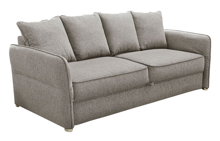 Schlafsofa Lenny Flachgewebe Grau  215-260 x 92 x 107 cm
