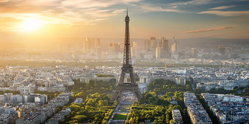 Kunstdruck auf Keilrahmen PARIS EIFELTURM 100x50cm