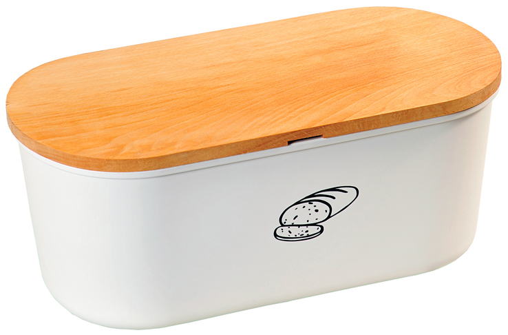 KESPER Brotkasten mit Schneidebrett Buche 34 x 18 x 14 cm