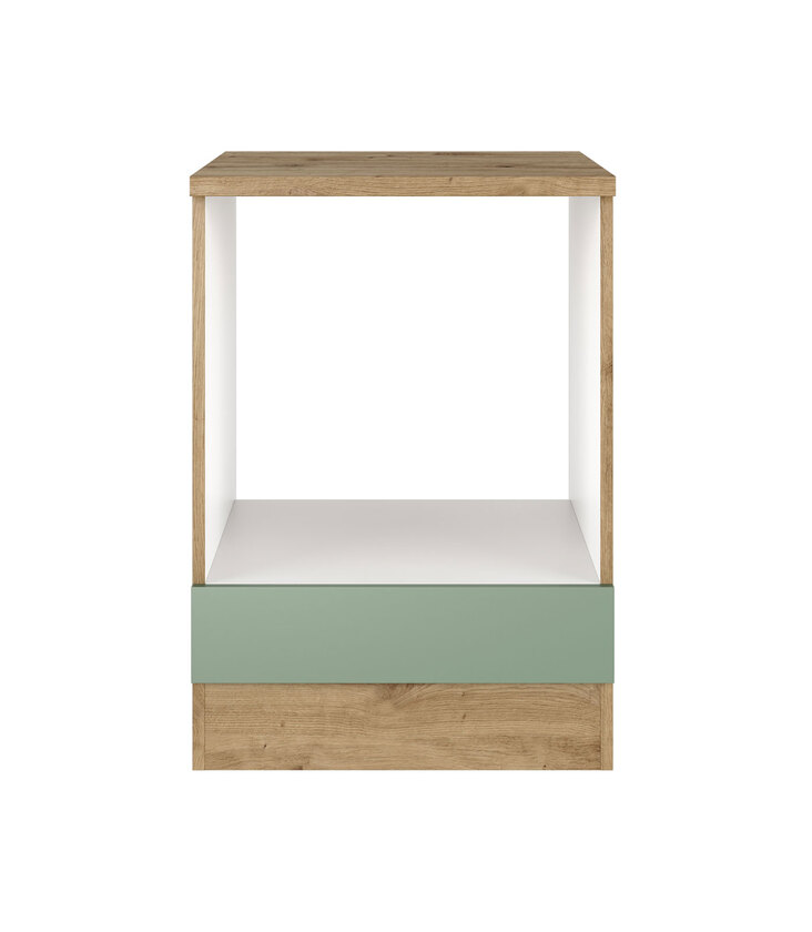 Herdumbauschrank Cara Schilfgrün/Artisan Eiche NB 60cm