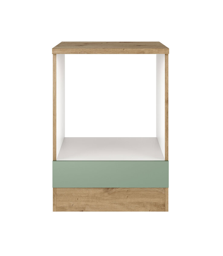Herdumbauschrank Cara Schilfgrün/Artisan Eiche NB 60cm