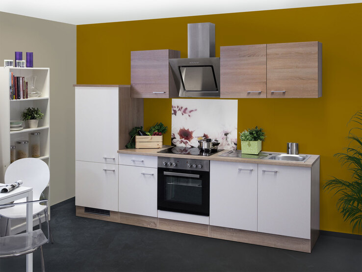 Küchenblock Samoa Dekor Eiche Sonoma/Weiß ca. 270 cm