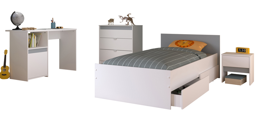 Parisot Kinderzimmer Pirouette 25 weiß / rosa / grau