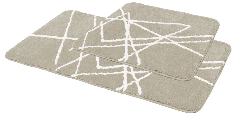 Badgarnitur Blizzard, kitt, 40x50/60x90 cm, Polyester