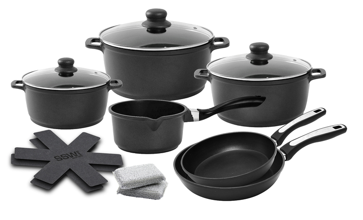 Alu Guss Topfset 13.tlg schwarz