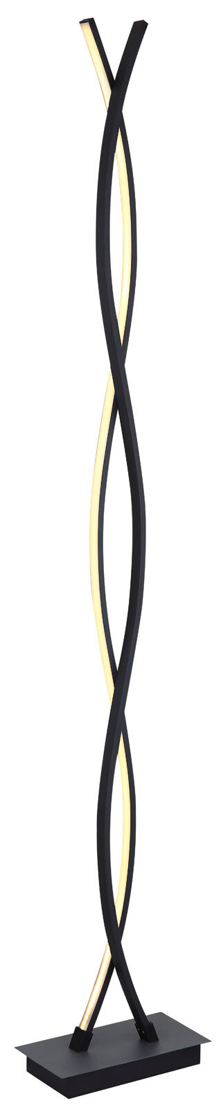 MARIUS Stehlampe schwarz 67172S, B/H/T: 25 x 143 x 13 cm, Kunststoff, Metall