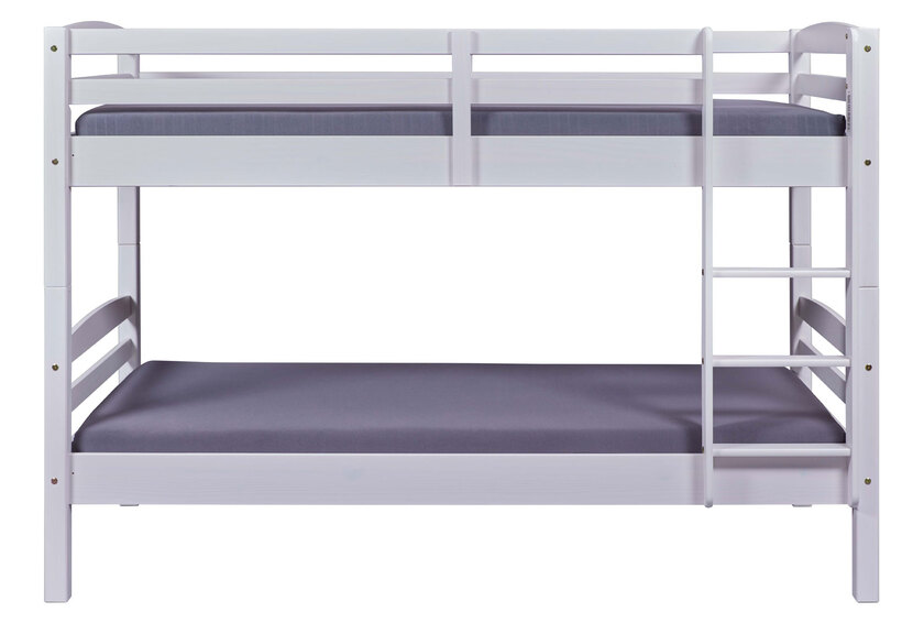 Etagenbett Frederik 90 x 200 cm Kiefer massiv weiß lackiert