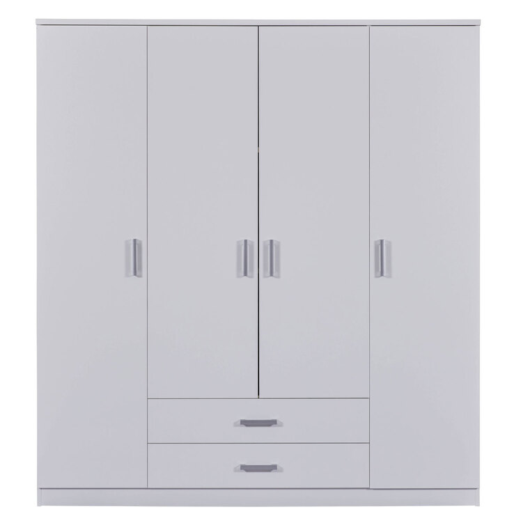 Drehtürenschrank Mike Weiß 180 x 198,5 cm