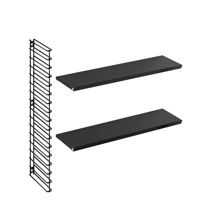metaltex Bücherregal Tomado Erweiterungsset 68x68x21 cm schwarz