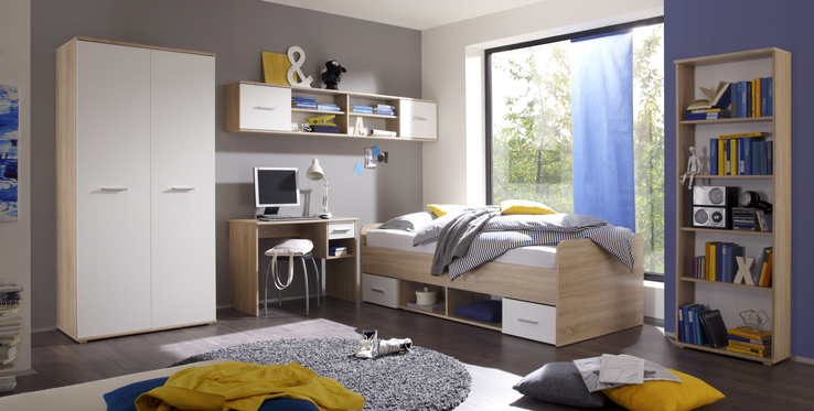 Jugendzimmer Nanu Eiche San Remo/Weiß Nachbildung