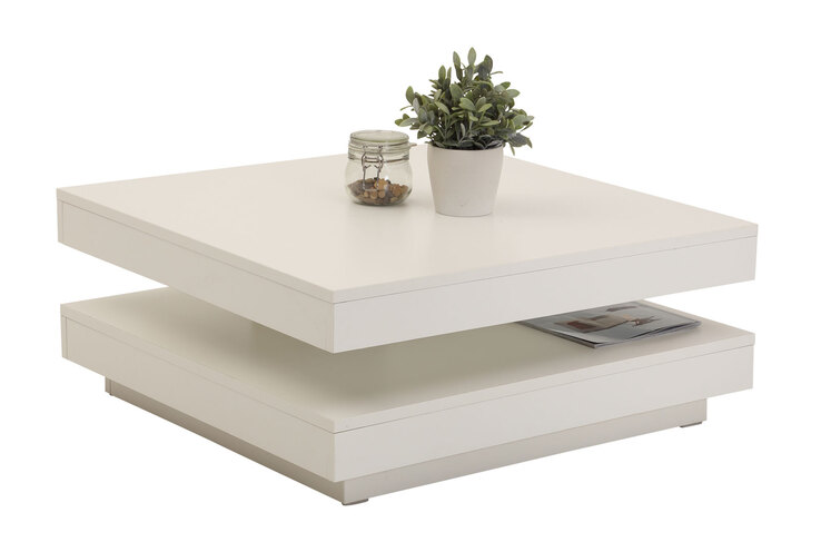 Couchtisch Andy, Weiß, B/H/T ca. 67 / 35 / 67 cm