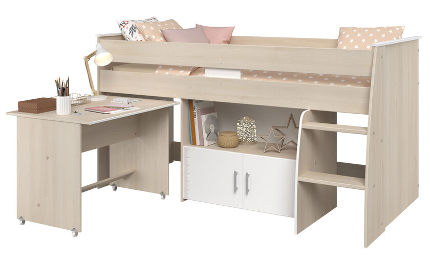 Parisot Hochbett Charly 4 braun / weiß