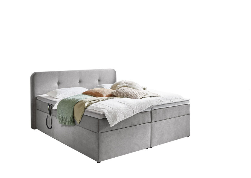 Polsterbett Gabriola 180 x 200 cm Silber