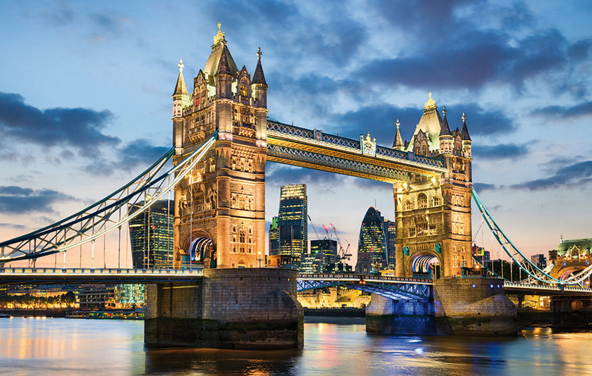 Kunstdruck auf Keilrahmen TOWER BRIDGE 90X60CM