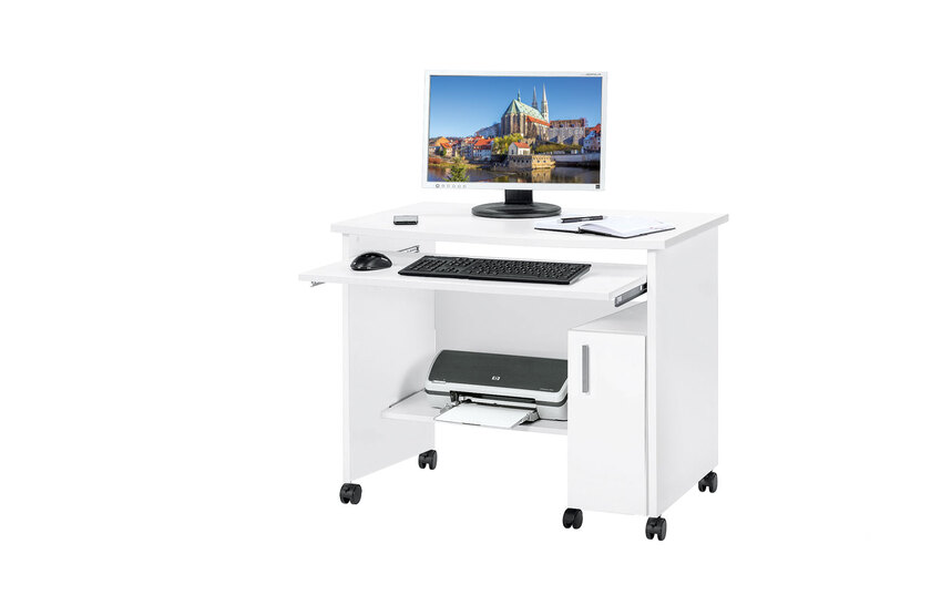 Computertisch Stuttgart Weiß 94 x 77 x 60 cm