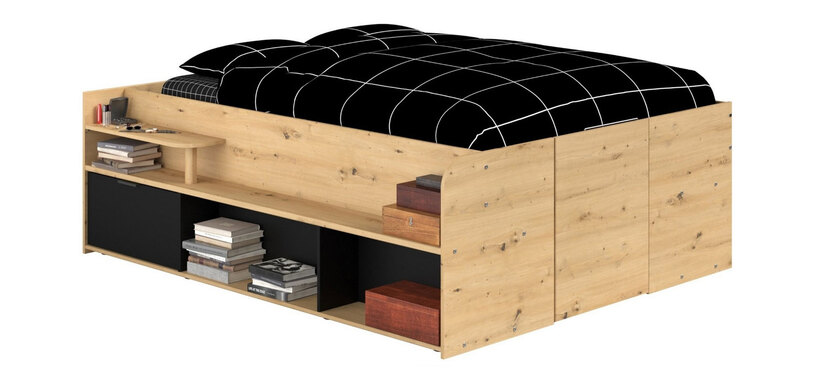 Parisot Halbhohes Hochbett Travel braun/schwarz