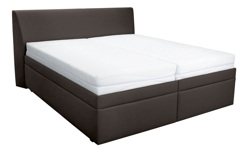 Polsterbett Evita Lederlook Braun ca. 180 x 200 cm